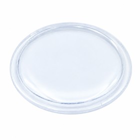 Vidro acrílico abaulado com lábio