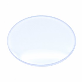 Slightly domed acrylic crystal