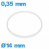 Hytrel I-ring crystal gasket 0.35 × 0.80 mm