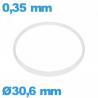 Hytrel I-ring crystal gasket 0.35 × 0.80 mm