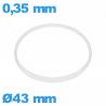 Hytrel I-ring crystal gasket 0.35 × 0.80 mm