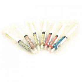 Set mit 7 Spritzen Diamantpaste, 0,25 bis 5 µm, Mineralglas