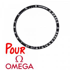 Inserto de bisel compatible con Omega Speedmaster negro y plata