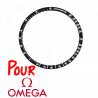 Insert de lunette compatible Omega Speedmaster noir et argent