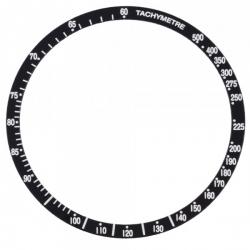 Bezel insert compatible with Omega Speedmaster, black and silver