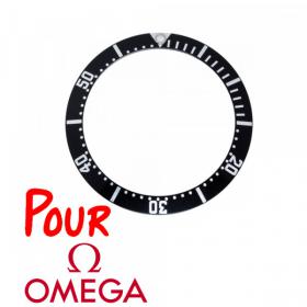Lünetteneinlage kompatibel mit Omega Seamaster schwarz 38 mm