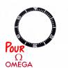Inserto de bisel compatible con Omega Seamaster negro 38 mm
