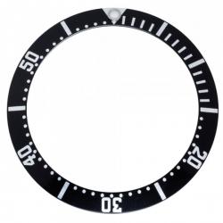 Insert de lunette compatible Omega Seamaster noir 38 mm