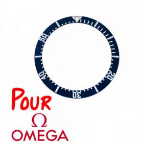 Bezel insert compatible with Omega Seamaster, navy blue 38 mm