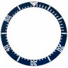 Bezel insert compatible with Omega Seamaster, blue 38 mm