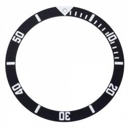 Bezel insert compatible with TAG Heuer 980.020, black 34.85 mm