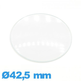 Domed mineral crystal 42.5 mm for Hunter pocket watch