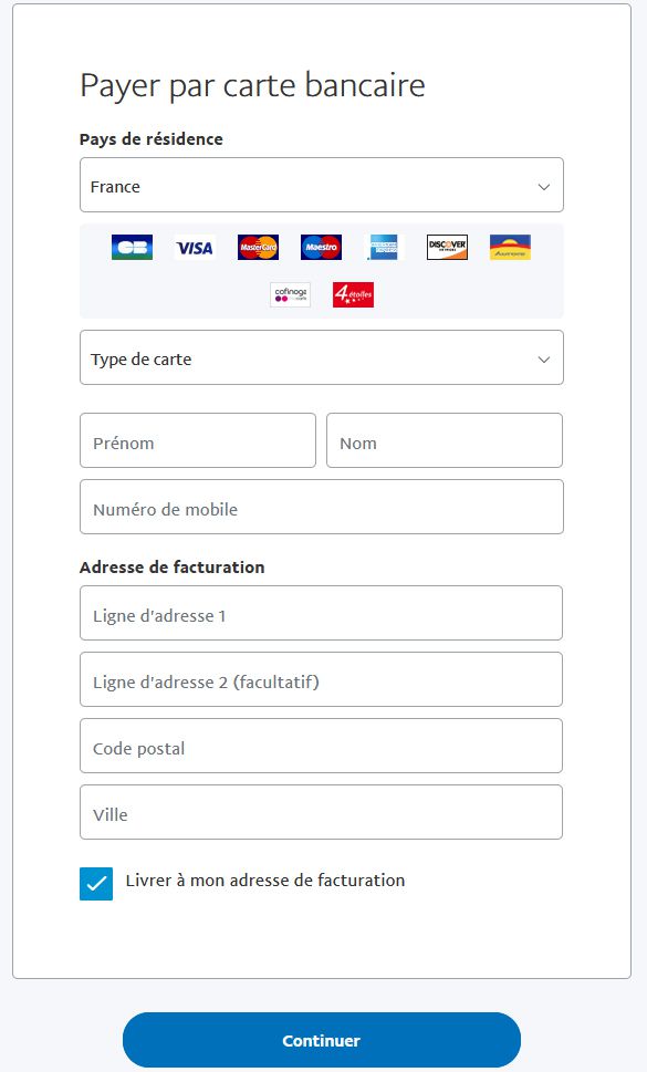 Über PayPal bezahlen